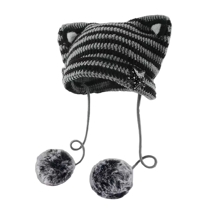 Punk Cat Ears Knit Beanie