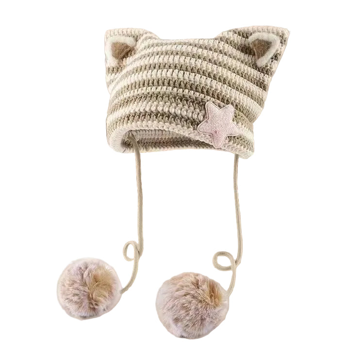 Punk Cat Ears Knit Beanie