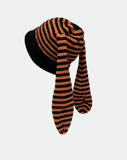 Rabbit Ears Striped Beanie